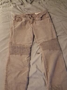 Womens Pistola Risen-Ribbed Size 30 Rose-Taupe Skinny Jeans, Like New